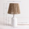 Ceramiczna lampa stołowa Emma z kloszem do salonu sklum